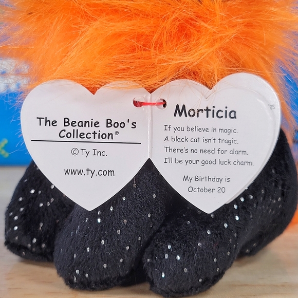 SOLD OUT - TY Beanie Boos Morticia the Black Cat 6" UltraSoft Halloween Plush - Picture 7 of 8